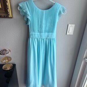 Light blue formal girls dress.
